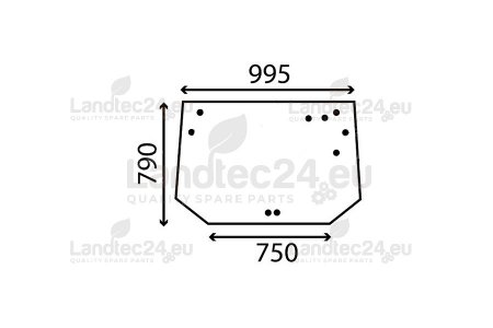 Επίπεδο πίσω παράθυρο  72317174, 816810050010N για τρακτέρ FENDT